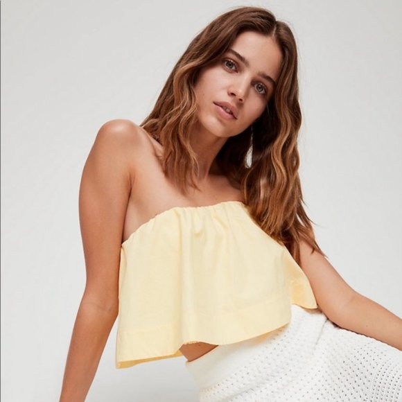 Aritzia Tops - 2/$30 ⭐️ Aritzia Wilfred Bonaventure Blouse Yellow